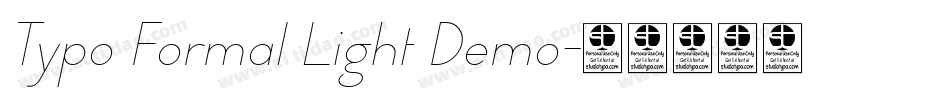 Typo Formal Light Demo字体转换